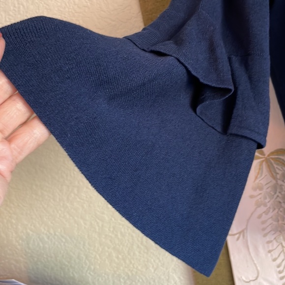TALBOTS top XL bell sleeve blue - Picture 4 of 8